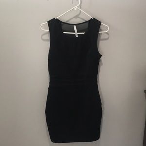 Avec Black dress with mesh waist